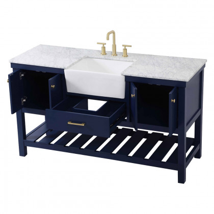 Elegant Bathroom Vanity - Blue (VF60160BL)