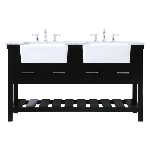 Elegant Bathroom Vanity - Black (VF60160DBK)