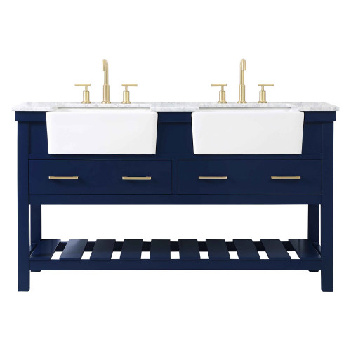 Elegant Bathroom Vanity - Blue (VF60160DBL)