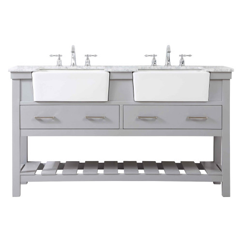 Elegant Bathroom Vanity - Gray (VF60160DGR)