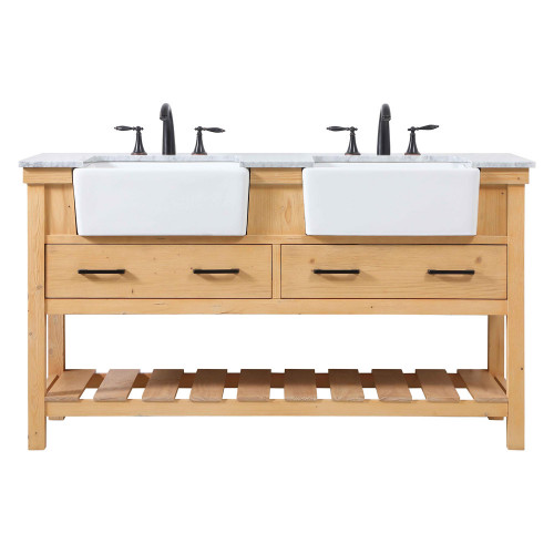 Elegant Bathroom Vanity - Natural Wood (VF60160DNW)
