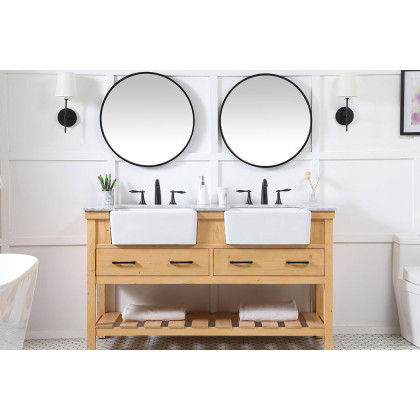 Elegant Bathroom Vanity - Natural Wood (VF60160DNW)