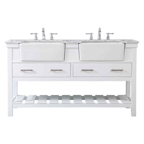 Elegant Bathroom Vanity - White (VF60160DWH)