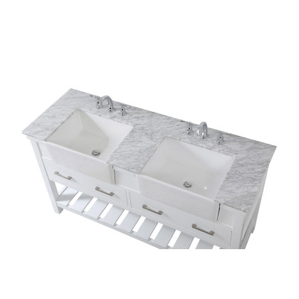 Elegant Bathroom Vanity - White (VF60160DWH)