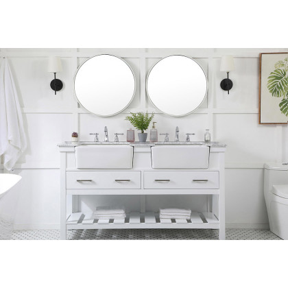 Elegant Bathroom Vanity - White (VF60160DWH)
