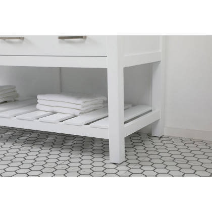 Elegant Bathroom Vanity - White (VF60160DWH)