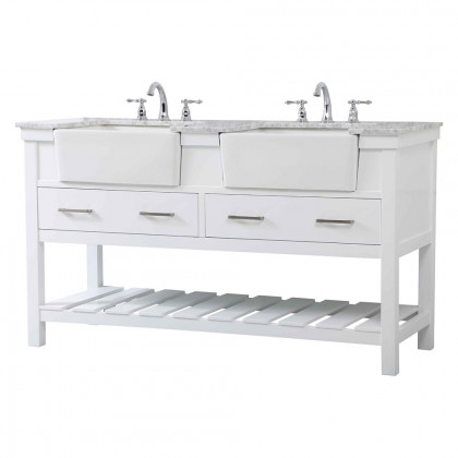Elegant Bathroom Vanity - White (VF60160DWH)