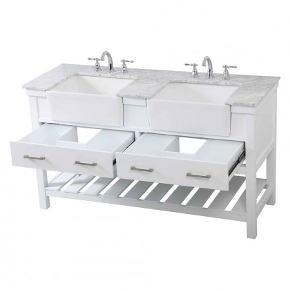 Elegant Bathroom Vanity - White (VF60160DWH)