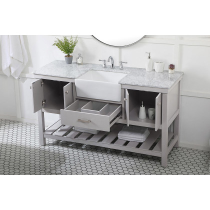 Elegant Bathroom Vanity - Gray (VF60160GR)