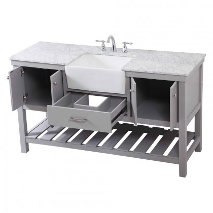Elegant Bathroom Vanity - Gray (VF60160GR)