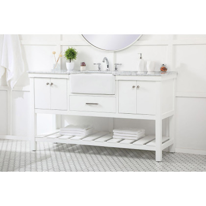 Elegant Bathroom Vanity - White (VF60160WH)