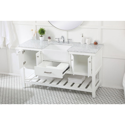 Elegant Bathroom Vanity - White (VF60160WH)