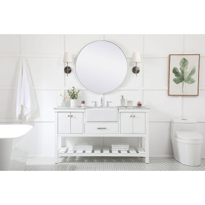 Elegant Bathroom Vanity - White (VF60160WH)