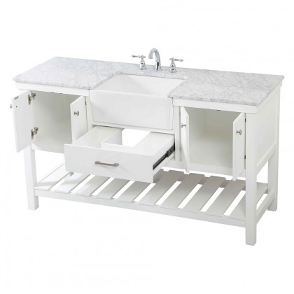 Elegant Bathroom Vanity - White (VF60160WH)