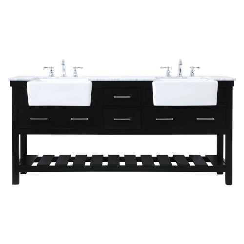 Elegant Bathroom Vanity - Black (VF60172DBK)