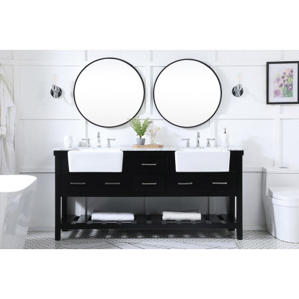 Elegant Bathroom Vanity - Black (VF60172DBK)