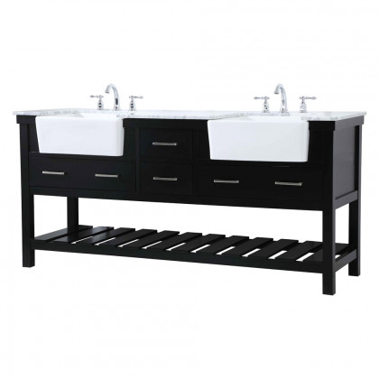 Elegant Bathroom Vanity - Black (VF60172DBK)