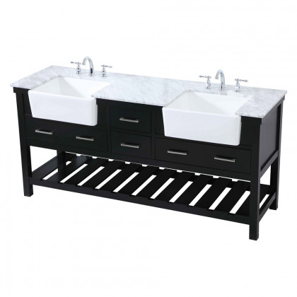 Elegant Bathroom Vanity - Black (VF60172DBK)