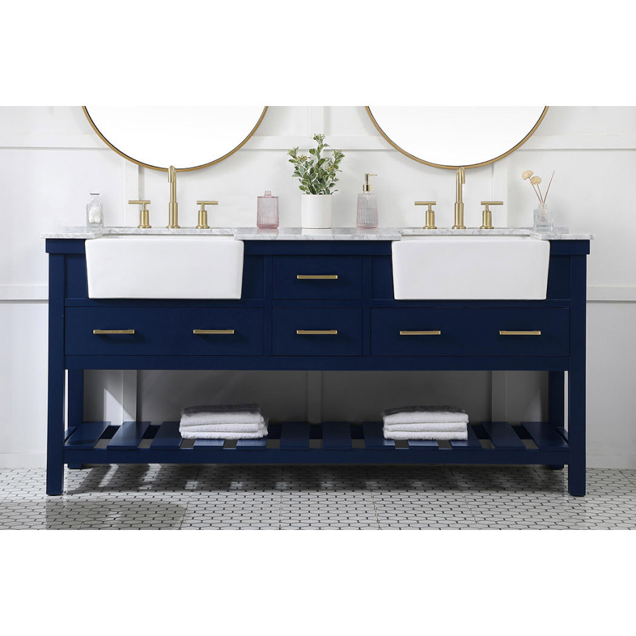 Elegant Bathroom Vanity - Blue (VF60172DBL)