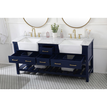 Elegant Bathroom Vanity - Blue (VF60172DBL)