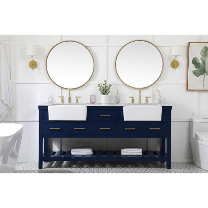 Elegant Bathroom Vanity - Blue (VF60172DBL)