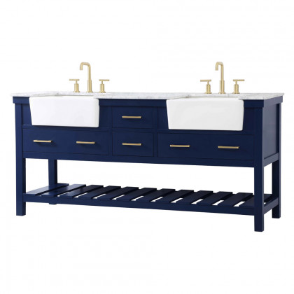 Elegant Bathroom Vanity - Blue (VF60172DBL)
