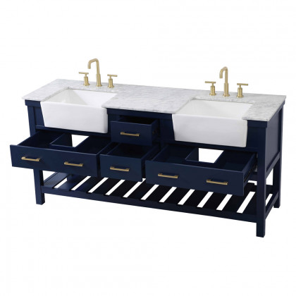 Elegant Bathroom Vanity - Blue (VF60172DBL)