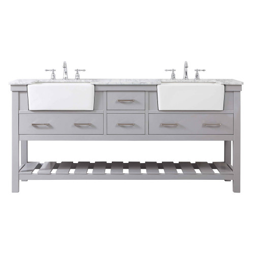 Elegant Bathroom Vanity - Gray (VF60172DGR)