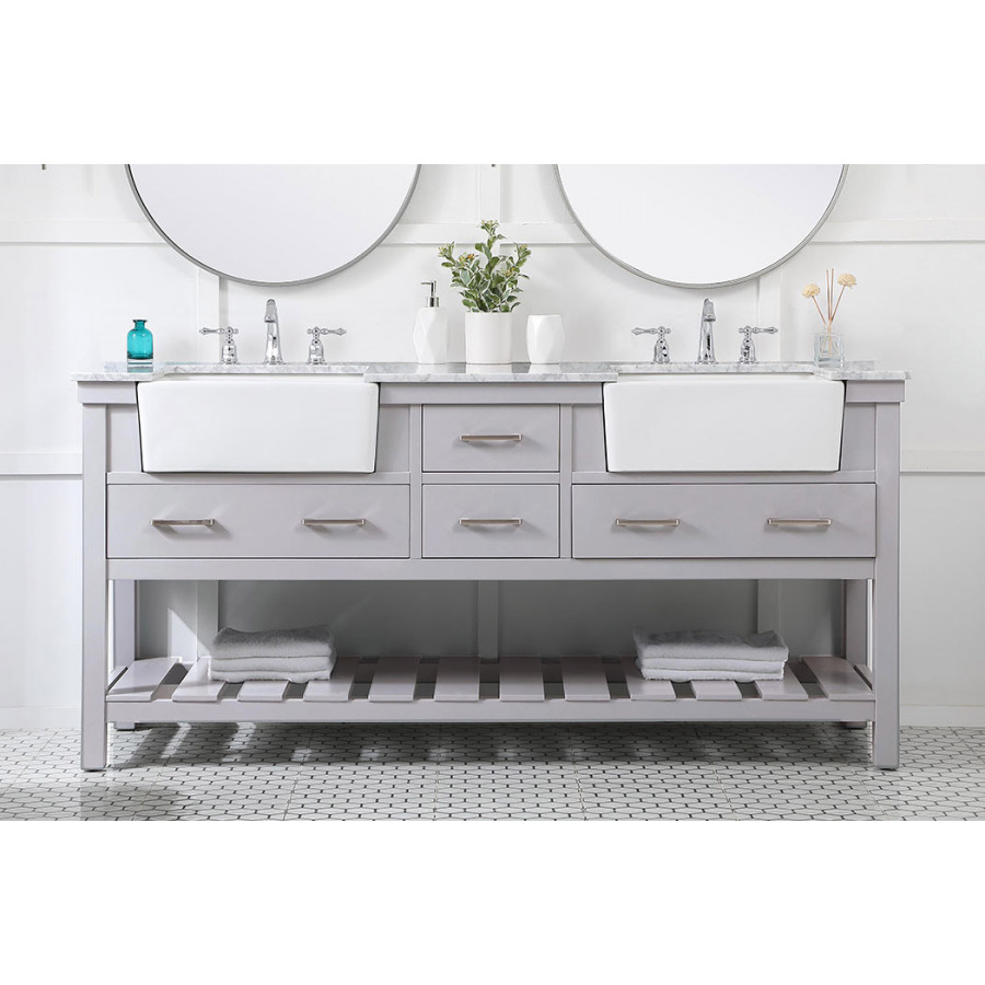 Elegant Bathroom Vanity - Gray (VF60172DGR)