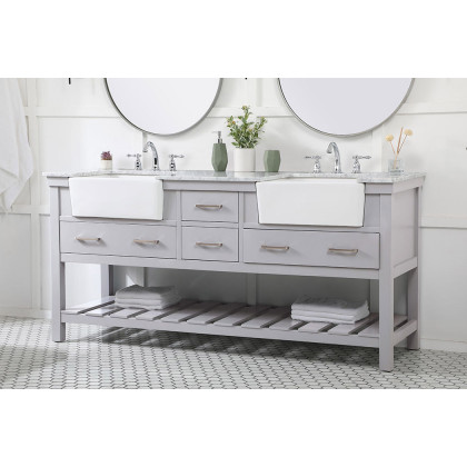 Elegant Bathroom Vanity - Gray (VF60172DGR)