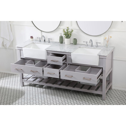 Elegant Bathroom Vanity - Gray (VF60172DGR)