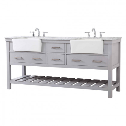 Elegant Bathroom Vanity - Gray (VF60172DGR)