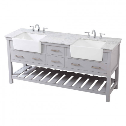 Elegant Bathroom Vanity - Gray (VF60172DGR)