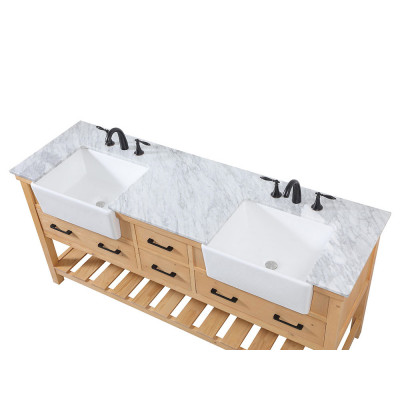 Elegant Bathroom Vanity - Natural Wood (VF60172DNW)