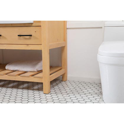 Elegant Bathroom Vanity - Natural Wood (VF60172DNW)