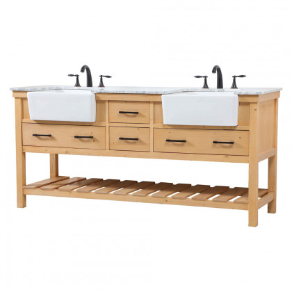 Elegant Bathroom Vanity - Natural Wood (VF60172DNW)