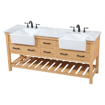 Elegant Bathroom Vanity - Natural Wood (VF60172DNW)