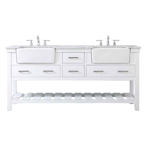 Elegant Bathroom Vanity - White (VF60172DWH)