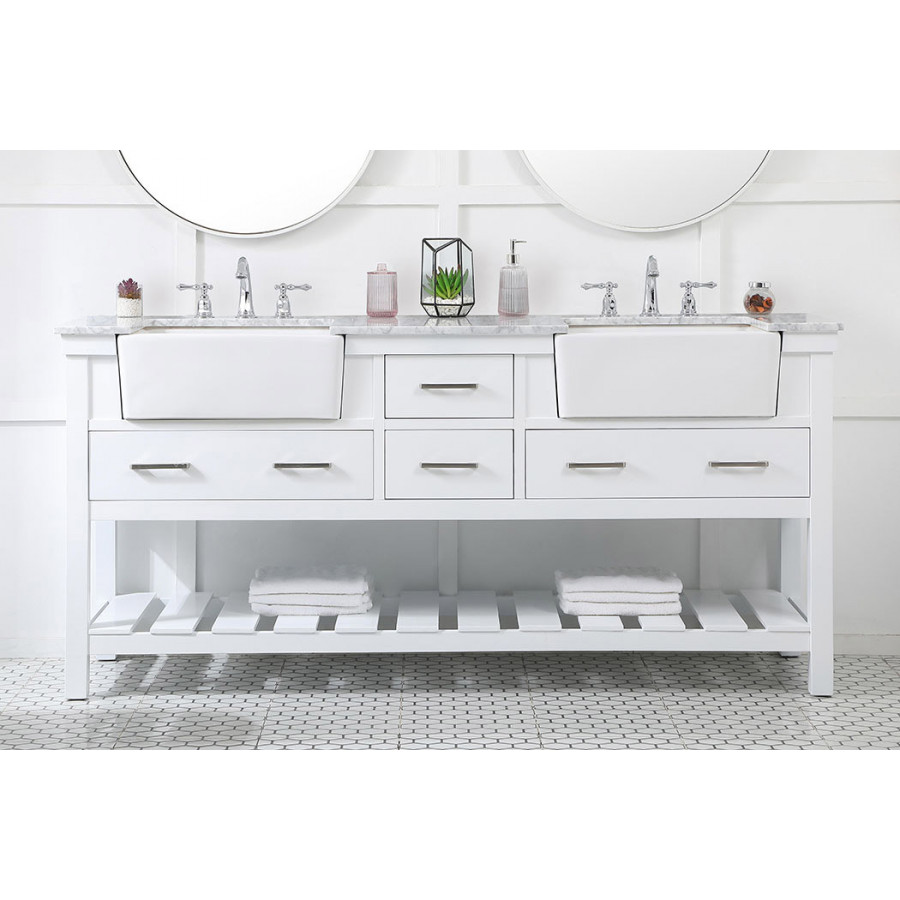 Elegant Bathroom Vanity - White (VF60172DWH)