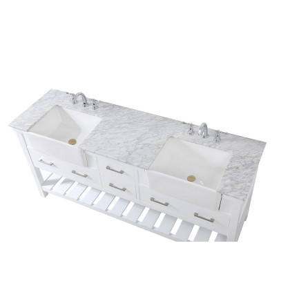 Elegant Bathroom Vanity - White (VF60172DWH)