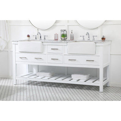 Elegant Bathroom Vanity - White (VF60172DWH)