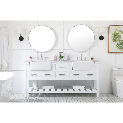 Elegant Bathroom Vanity - White (VF60172DWH)