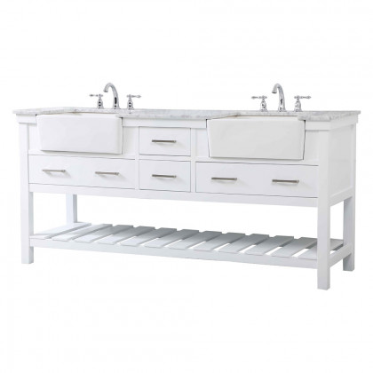 Elegant Bathroom Vanity - White (VF60172DWH)