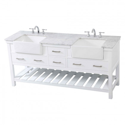 Elegant Bathroom Vanity - White (VF60172DWH)
