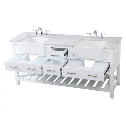 Elegant Bathroom Vanity - White (VF60172DWH)