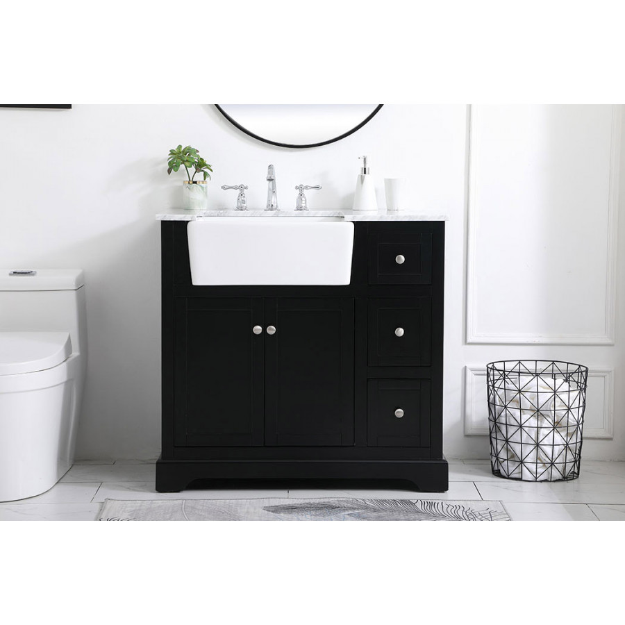 Elegant Bathroom Vanity - Black (VF60236BK)