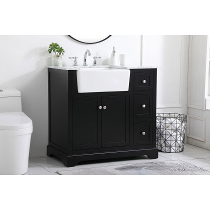 Elegant Bathroom Vanity - Black (VF60236BK)