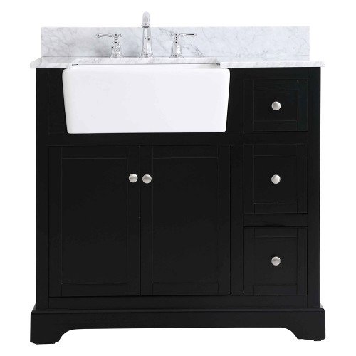 Elegant Bathroom Vanity - Black (VF60236BK-BS)