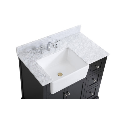 Elegant Bathroom Vanity - Black (VF60236BK-BS)