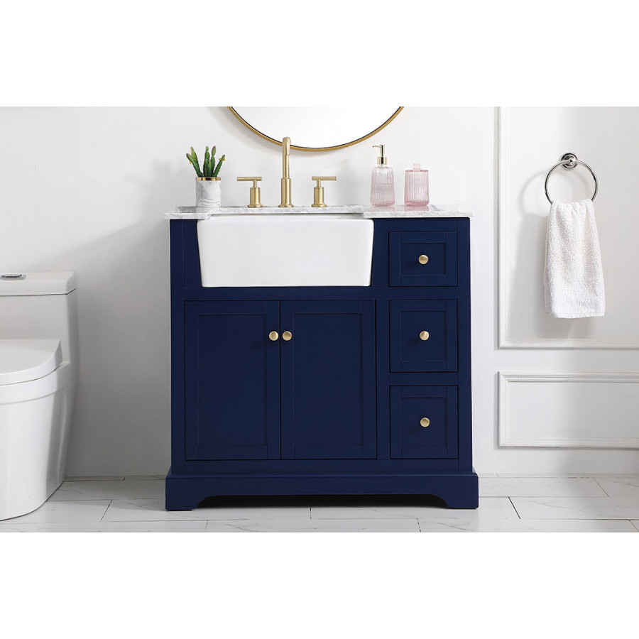 Elegant Bathroom Vanity - Blue (VF60236BL)